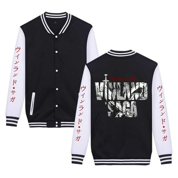 Duoxingbao  New Japanese anime-style VINLAND SAGA Thorfinn fleece-lined men's and women's baseball jacket.