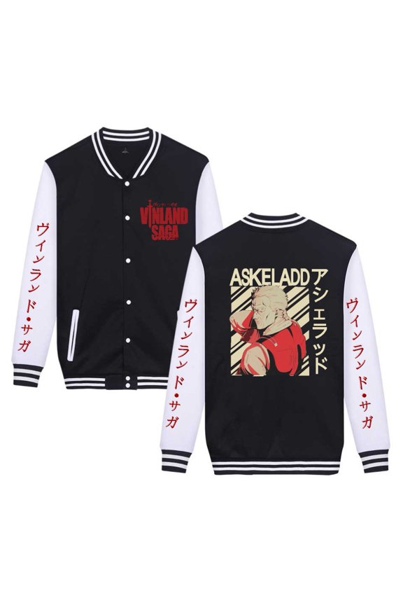 New Japanese anime-style VINLAND SAGA Thorfinn fleece-lined men's and women's baseball jacket.