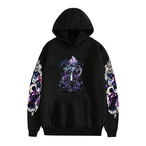 Duoxingbao  New Solo Leveling Cartoon Print Fashion Loose Sweatshirt available for cross-border shipping.