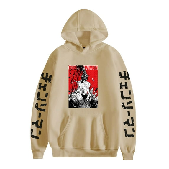 Duoxingbao New anime Chainsaw Man print hoodie long-sleeved sweatshirt for men and women