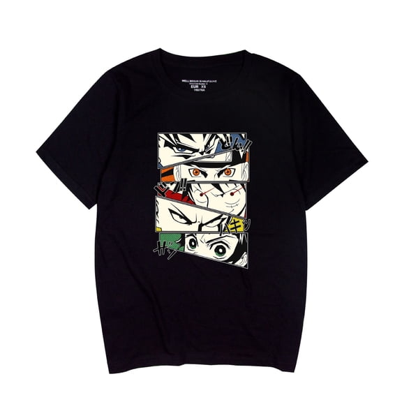 Duoxingbao  New cross-border arrival Demon Slayer series printed loose-fitting trendy round neck short-sleeved T-shirt