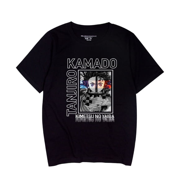 Duoxingbao  New cross-border arrival Demon Slayer series printed loose-fitting trendy round neck short-sleeved T-shirt