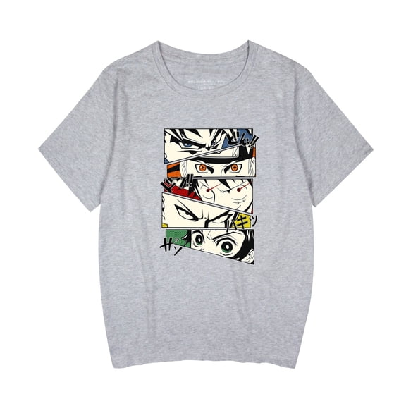 Duoxingbao  New cross-border arrival Demon Slayer series printed loose-fitting trendy round neck short-sleeved T-shirt