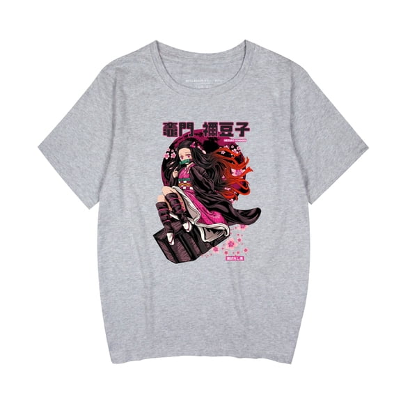 Duoxingbao New cross-border arrival: Demon Slayer series printed loose-fitting trendy round neck short-sleeved T-shirt