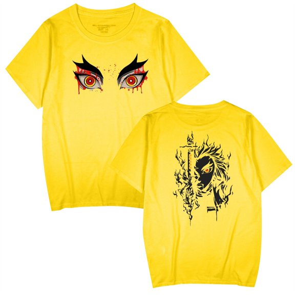 Duoxingbao  New cross-border e-commerce Demon Slayer merchandise crew neck thin summer short-sleeved T-shirt