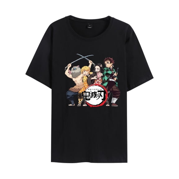 Duoxingbao  New cross-border hot-selling Japanese anime Demon Slayer printed fashion couple short-sleeved T-shirt