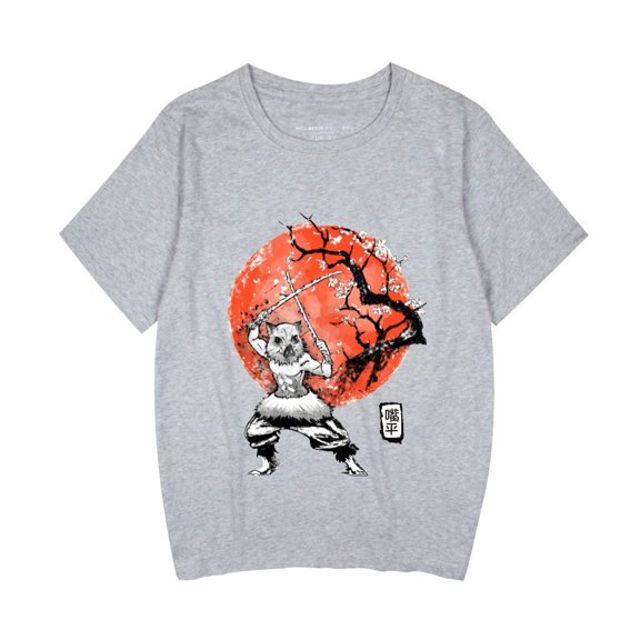 Duoxingbao  New cross-border style Demon Slayer anime-inspired round neck short-sleeved T-shirt for summer.