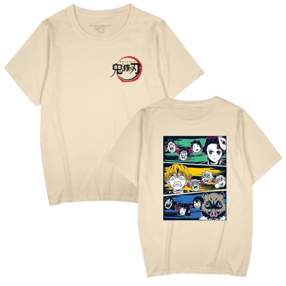 Duoxingbao  New cross-border style Japanese anime Demon Slayer casual summer crew neck short-sleeved T-shirt