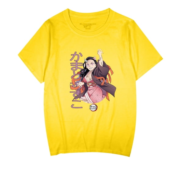 Duoxingbao  New cross-border style Japanese anime Demon Slayer casual summer crew neck short-sleeved T-shirt