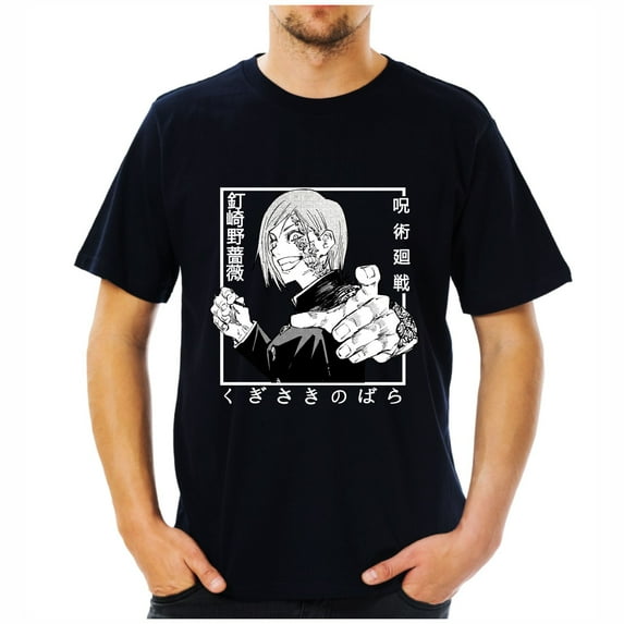 Duoxingbao New foreign trade Japanese anime Jujutsu Kaisen pattern printed casual round neck top short sleeve T-shirt