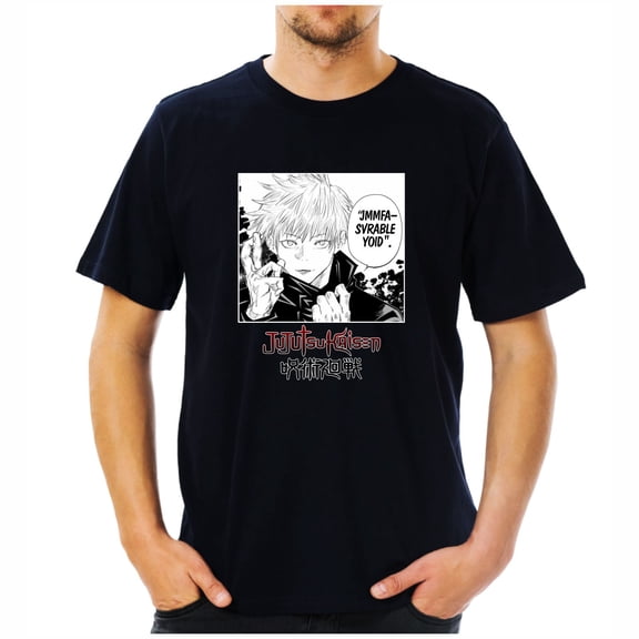 Duoxingbao  New foreign trade Japanese anime Jujutsu Kaisen pattern printed casual round neck top summer short-sleeved T-shirt