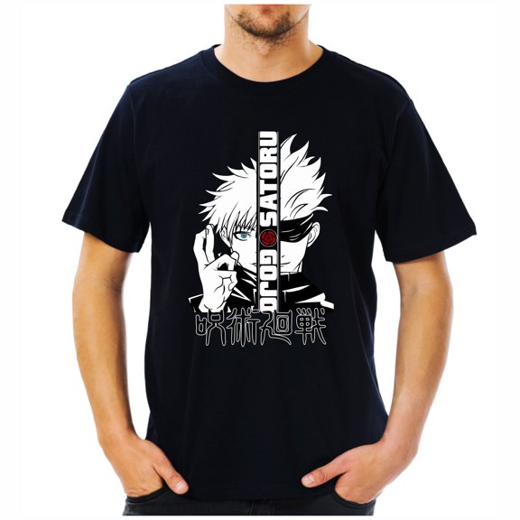 Duoxingbao  New foreign trade Japanese anime Jujutsu Kaisen pattern printed casual round neck top summer short-sleeved T-shirt