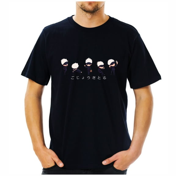 Duoxingbao  New foreign trade Japanese anime Jujutsu Kaisen pattern printed casual round neck top summer short-sleeved T-shirt