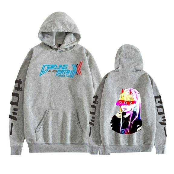 Duoxingbao  New hot selling Zero Two Darling In The Franxx print fashion hooded sweatshirt for men and women