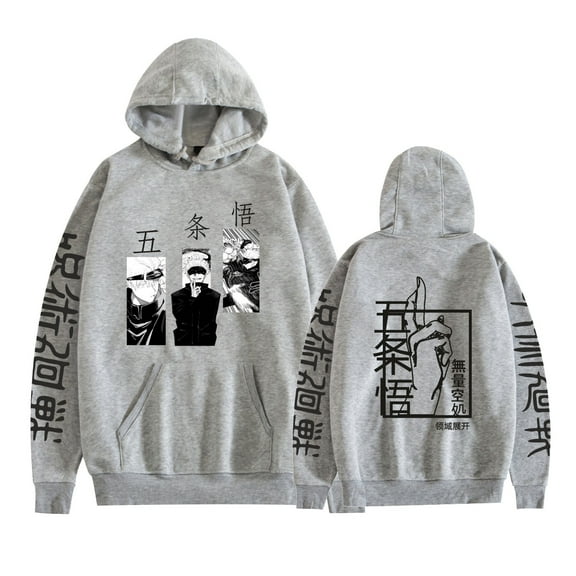 Duoxingbao  New jujutsu kaisen cursed kaisen five jo satoru autumn and winter hoodie loose sweatshirt