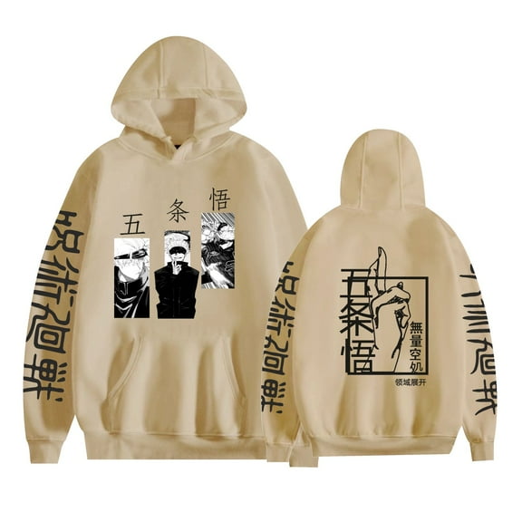 Duoxingbao New jujutsu kaisen cursed kaisen five jo satoru autumn and winter hoodie loose sweatshirt