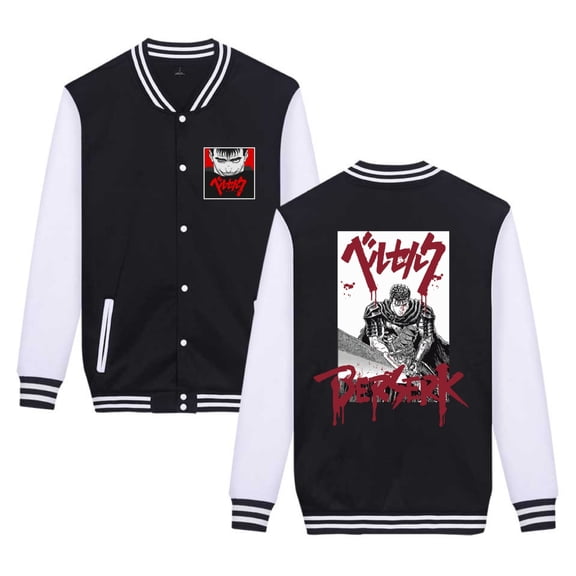 Duoxingbao  New stylish and simple printed Berserk jacket baseball uniform for men and women.