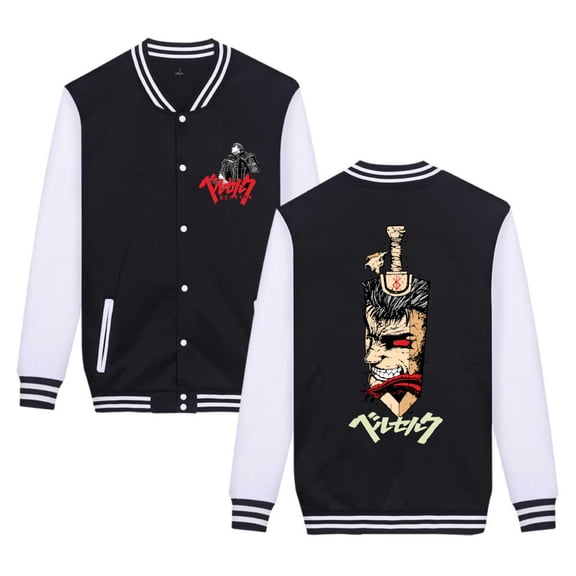 Duoxingbao  New stylish and simple printed Berserk jacket baseball uniform for men and women.
