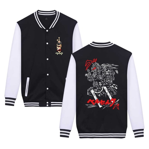 Duoxingbao  New stylish and simple printed Berserk jacket baseball uniform for men and women.