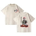 thumbnail image 1 of Duoxingbao  New washed distressed short-sleeved anime Demon Slayer trendy loose top cross-border foreign trade T-shirt, 1 of 7