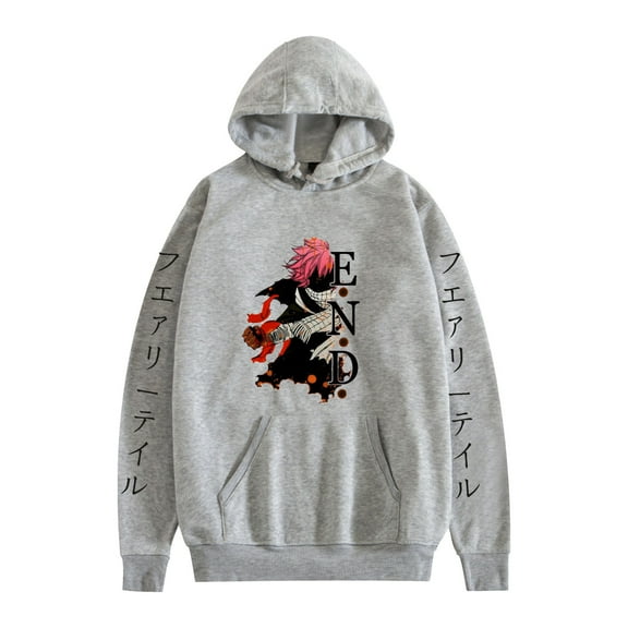 Duoxingbao Popular Japanese anime Fairy Tail European size loose-fitting hooded sweatshirt for men and women.