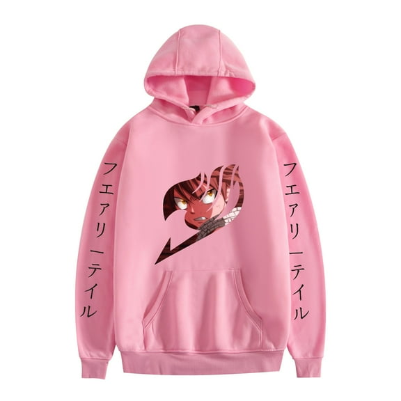 Duoxingbao Popular Japanese anime Fairy Tail European size loose-fitting hooded sweatshirt for men and women.