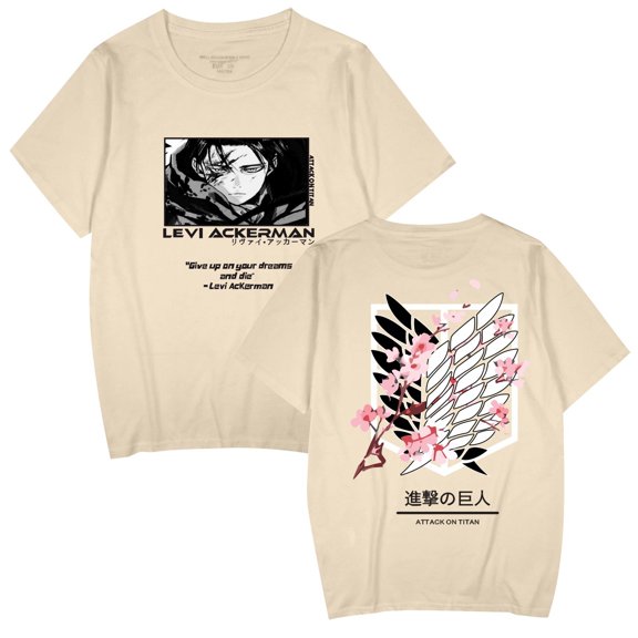 Duoxingbao  Summer Attack on Titan Anime Casual Cotton Short-Sleeve T-Shirt