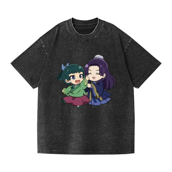 Duoxingbao Washed Couple Short-Sleeved T-Shirt The Apothecary Diaries Pharmacy Girl's Whisper Cross-border Export