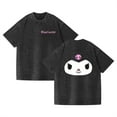 thumbnail image 1 of Duoxingbao  Washed couple short-sleeved T-shirt Sanrio Kuromi cross-border supply export old style, 1 of 7