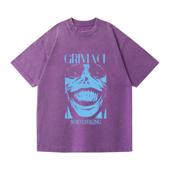 Duoxingbao  Washed couple short-sleeved T-shirt anime Solo Leveling I upgrade alone cross-border supply export