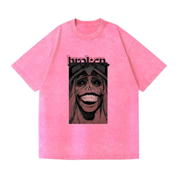 Duoxingbao Washed couple short-sleeved T-shirt anime Solo Leveling I upgrade alone cross-border supply export