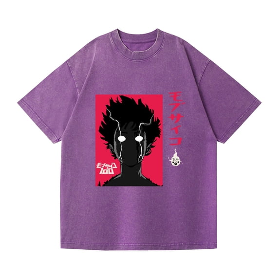 Duoxingbao Washed couple short-sleeved passerby super power 100Mob Psycho 100 Japanese anime ainime cross-border supply export