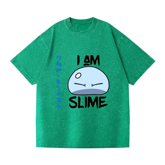 Duoxingbao Washed vintage T-shirt About That Time I Got Reincarnated as a Slime short-sleeved anime-themed loose summer casual top
