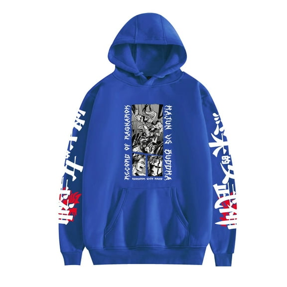 Duoxingbao ecordofRagnarok The Last Valkyrie Sweatshirt Men's and Women's Street Fashion Plus Velvet Pullover Hooded Long Sleeve Shirt