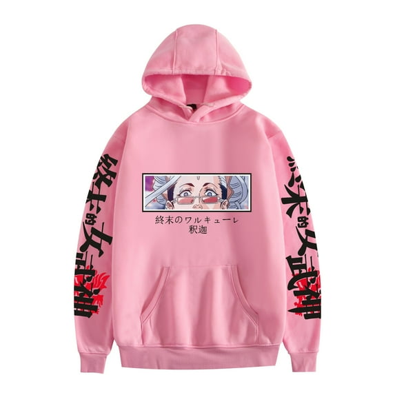 Duoxingbao ecordofRagnarok The Last Valkyrie Sweatshirt Men's and Women's Street Fashion Plus Velvet Pullover Hooded Long Sleeve Shirt