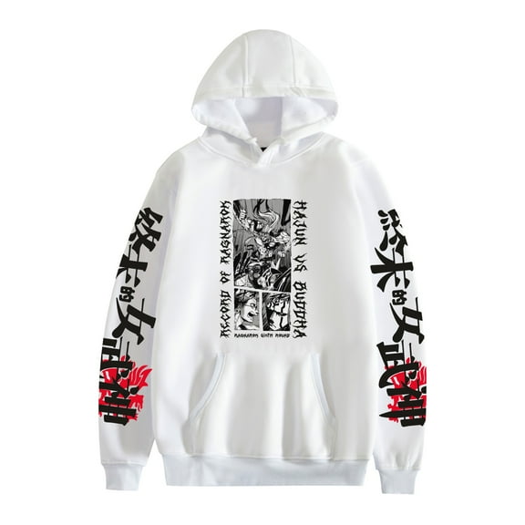 Duoxingbao ecordofRagnarok The Last Valkyrie Sweatshirt Men's and Women's Street Fashion Plus Velvet Pullover Hooded Long Sleeve Shirt