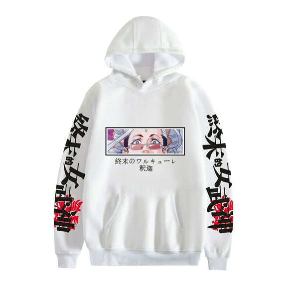 Duoxingbao ecordofRagnarok The Last Valkyrie Sweatshirt Men's and Women's Street Fashion Plus Velvet Pullover Hooded Long Sleeve Shirt