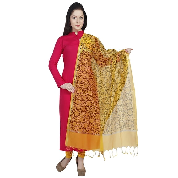 Dupatta Bazaar Women's Cotton Silk Dupatta