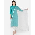 thumbnail image 1 of Dupatta Bazaar Women's Embellished Silver Net, 1 of 1