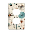 thumbnail image 1 of Duplex Light Switch Wall Plate 1-Gang Single Decorative Receptacle Outlet Covers - Star Retro Mid Century Vintage Atomic art, 1 of 5