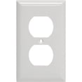 thumbnail image 1 of Duplex Receptacle Oversize Wall Plate, White, 1 of 2