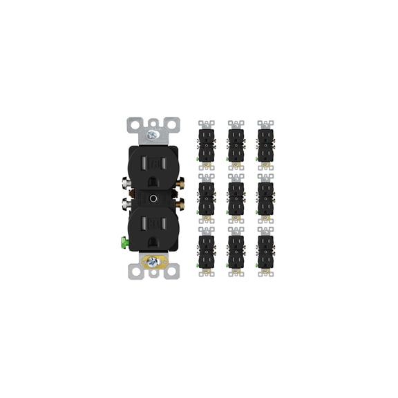 Duplex Receptacle Tamper-Resistant 15A 125V Black