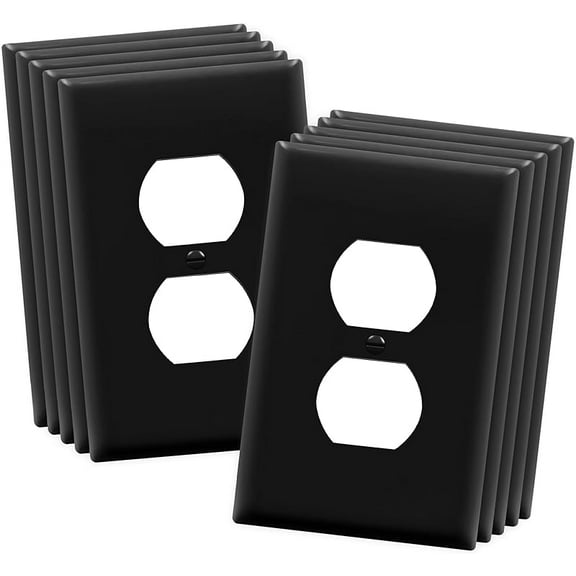 Duplex Wall Plates Kit, Electrical Outlet Covers, Unbreakable Polycarbonate Thermoplastic, Electric Receptacle Plug Covers