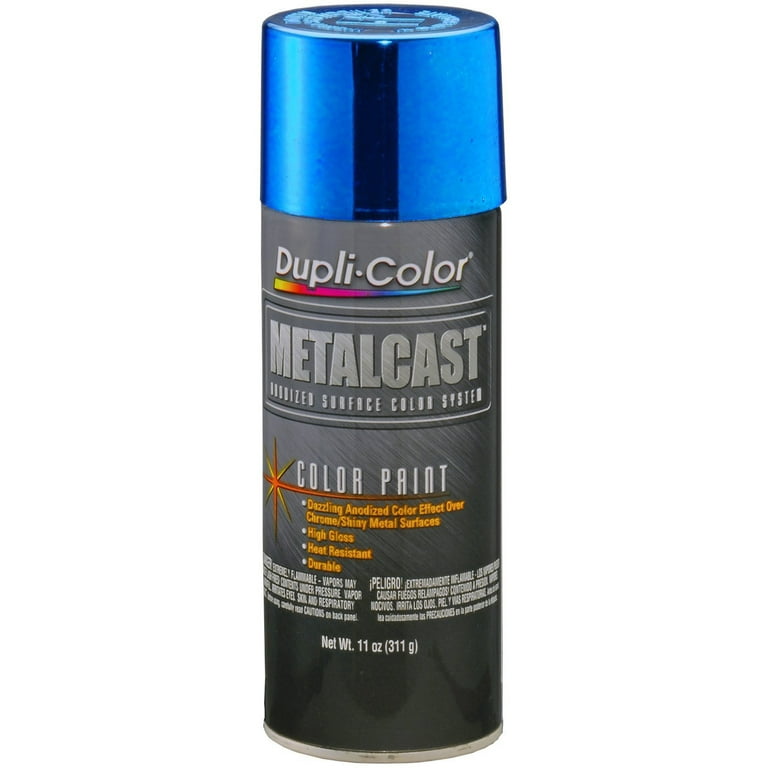 Dupli Color 11oz BLUE ANODIZED Metalcast Color Heat Resistant Chrome Auto