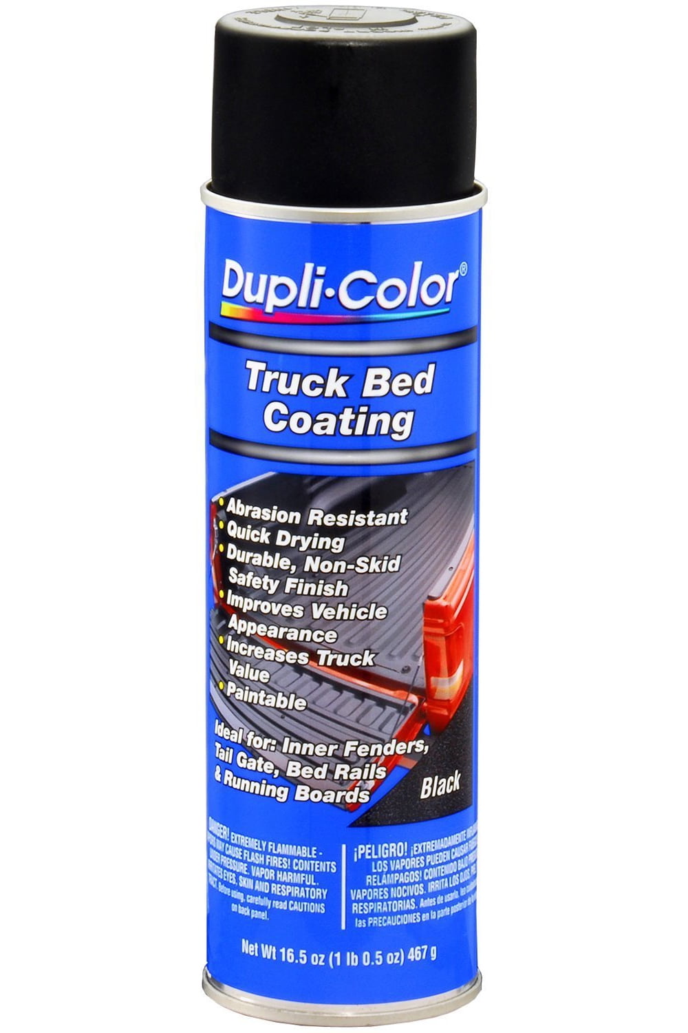 DupliColor 16.5oz Black TRUCK BED COATING Aerosol Vinyl Polymer TR250