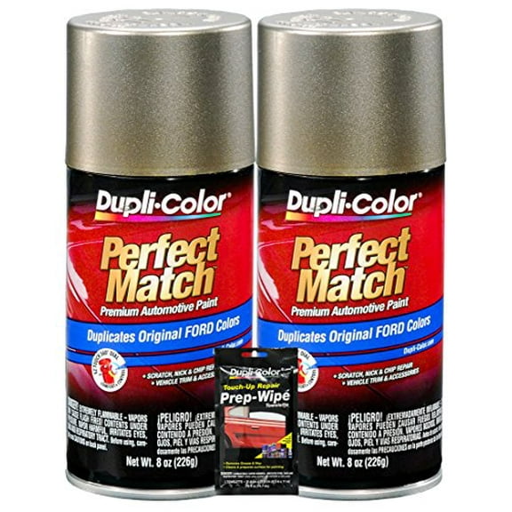 Dupli-Color Arizona Beige Ford Exact-Match Automotive Paint - 8 oz, Bundles with Prep Wipe (3 Items)