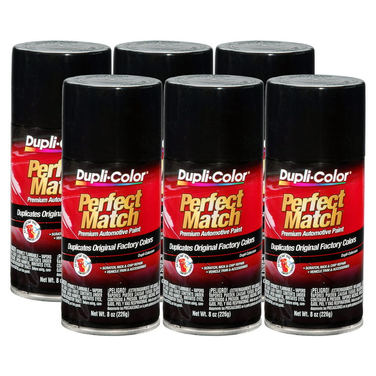 Dupli-Color (BUN0100-6 PK) Universal Gloss Black Perfect Match Automotive  Paint - 8 oz. Aerosol, (Case of 6)