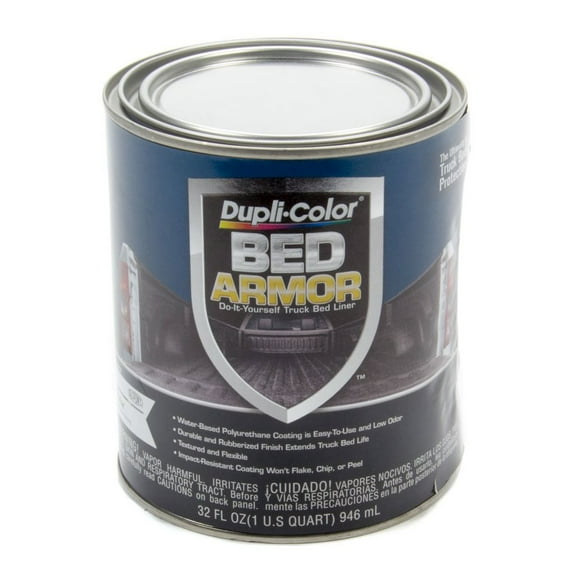 Dupli Color Bed Armor Paint-On Bed Liner, Black, 1 Quart, Water Based, Rubberized Polyurethane