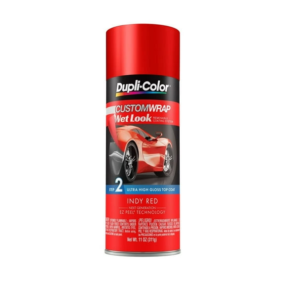 Dupli-Color Custom Wrap Wet Look; Removable Coating; Indy Red, 11 oz CWRC883