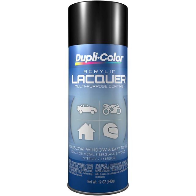 DupliColor DAL1677 Gloss Black General Purpose Acrylic Lacquer 12 oz